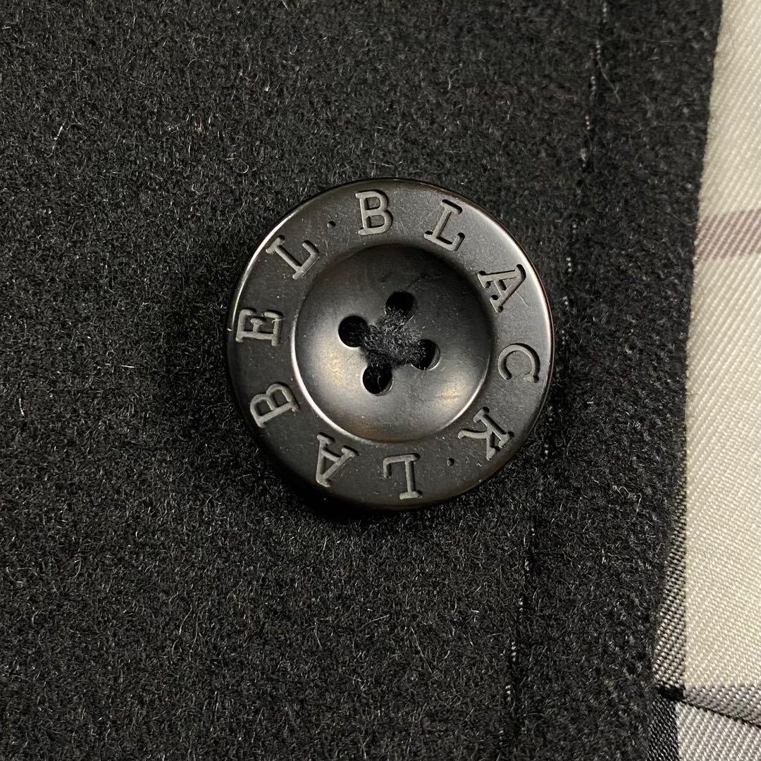 美品✨バーバリーブラックレーベル ステンカラーコート ノバチェック　黒　L