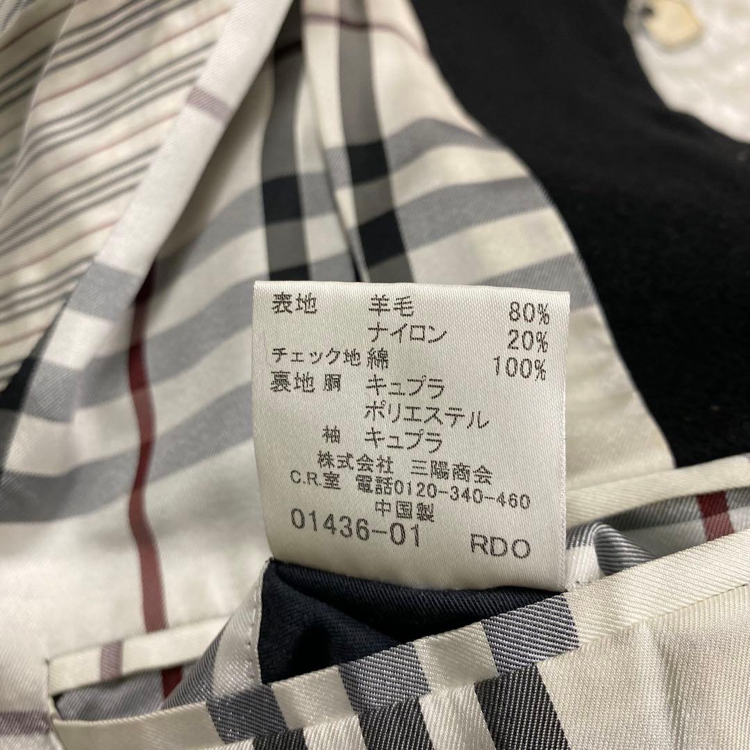 美品✨バーバリーブラックレーベル ステンカラーコート ノバチェック　黒　L