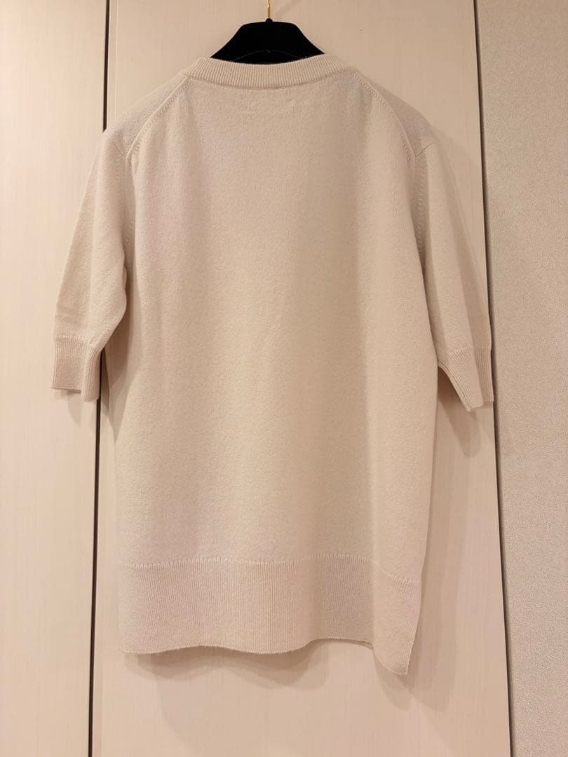 【極美品】エルメス 極上カシミヤ100％ アイボリー ニット 洗練デザイン 40