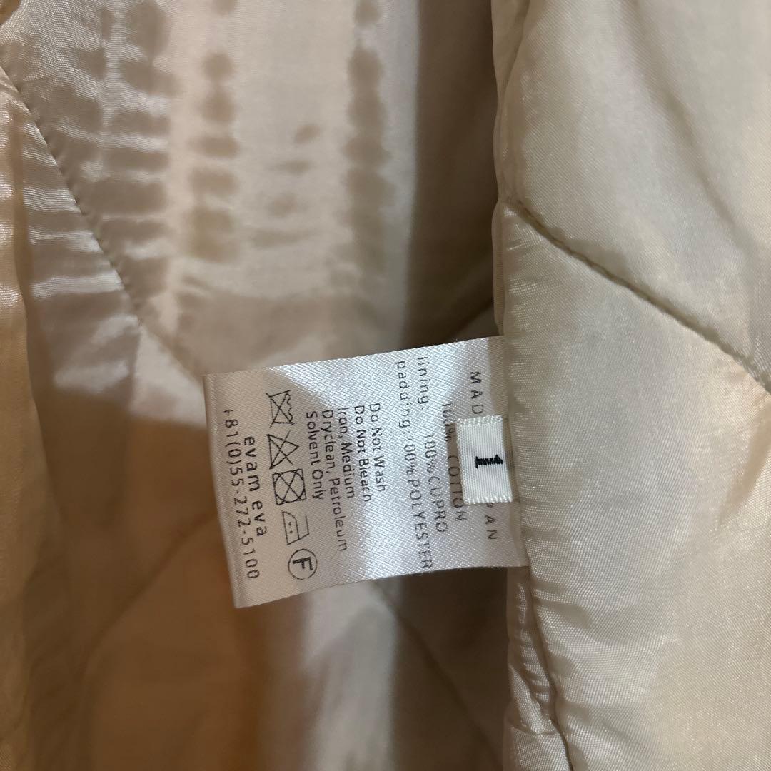 evam eva パディングフーディーロングコート