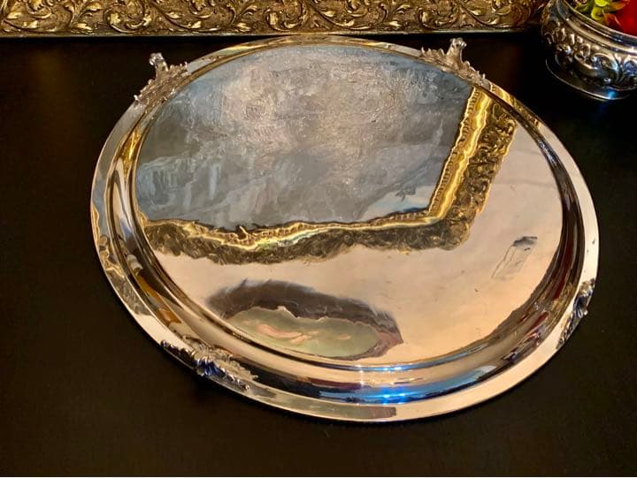 英国 アンティークThomas Wilkinson銀メッキトレイ・トレー