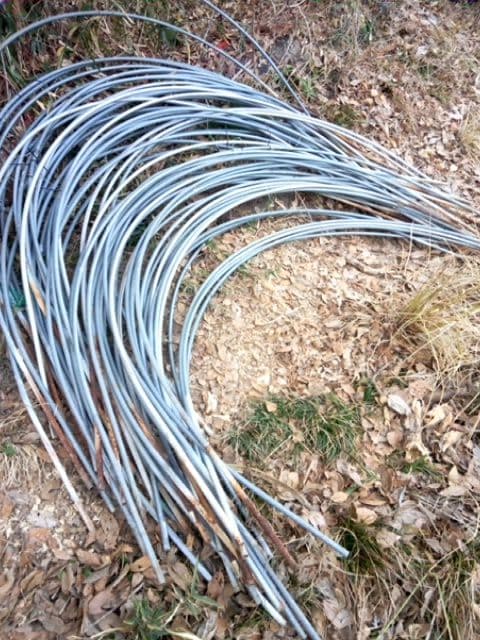 トンネル支柱　アーチパイプ　トンネル鋼管　66本　農業　菜園　引き取り限定