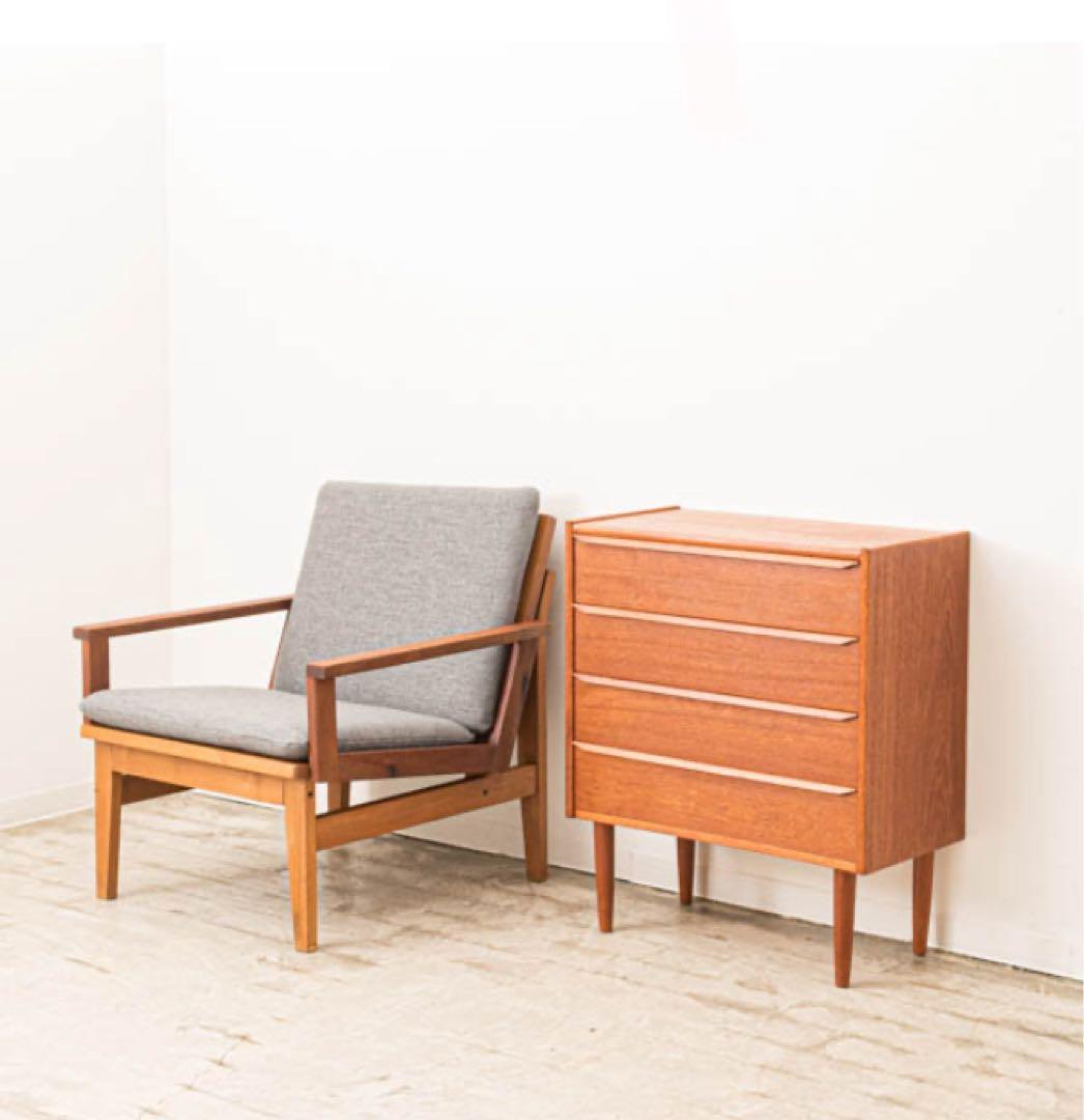 北欧家具 ビンテージ チェスト デンマーク 4段 北欧 チーク