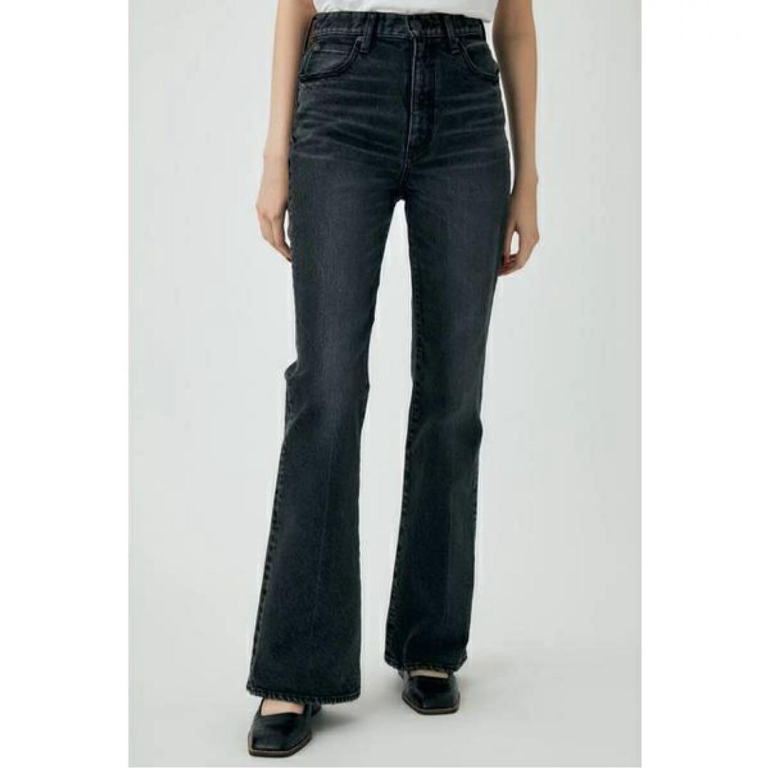 ✨極美品✨マウジー MVS FLAREブラック フレアデニム レザーパッチ 26