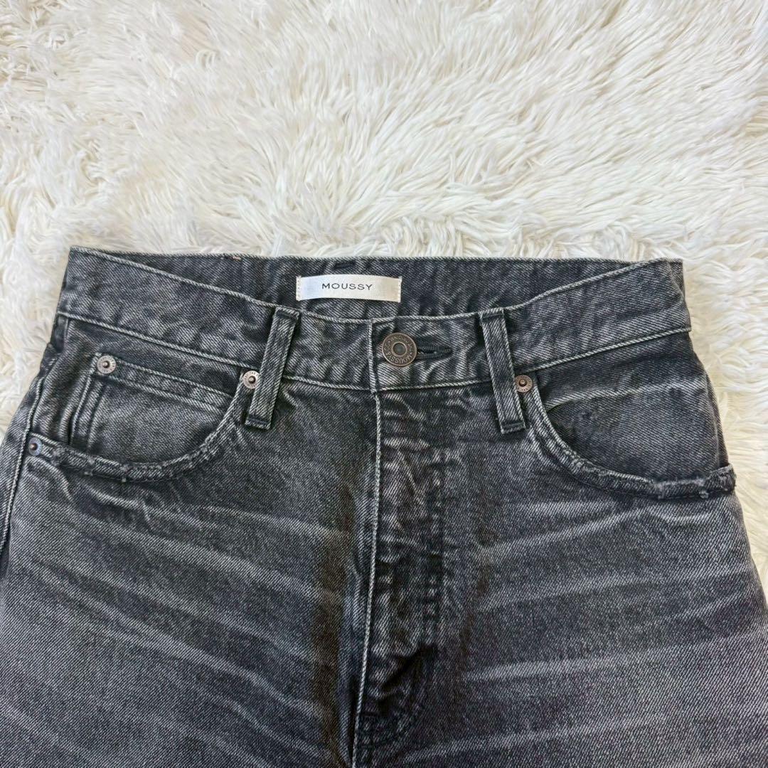 ✨極美品✨マウジー MVS FLAREブラック フレアデニム レザーパッチ 26