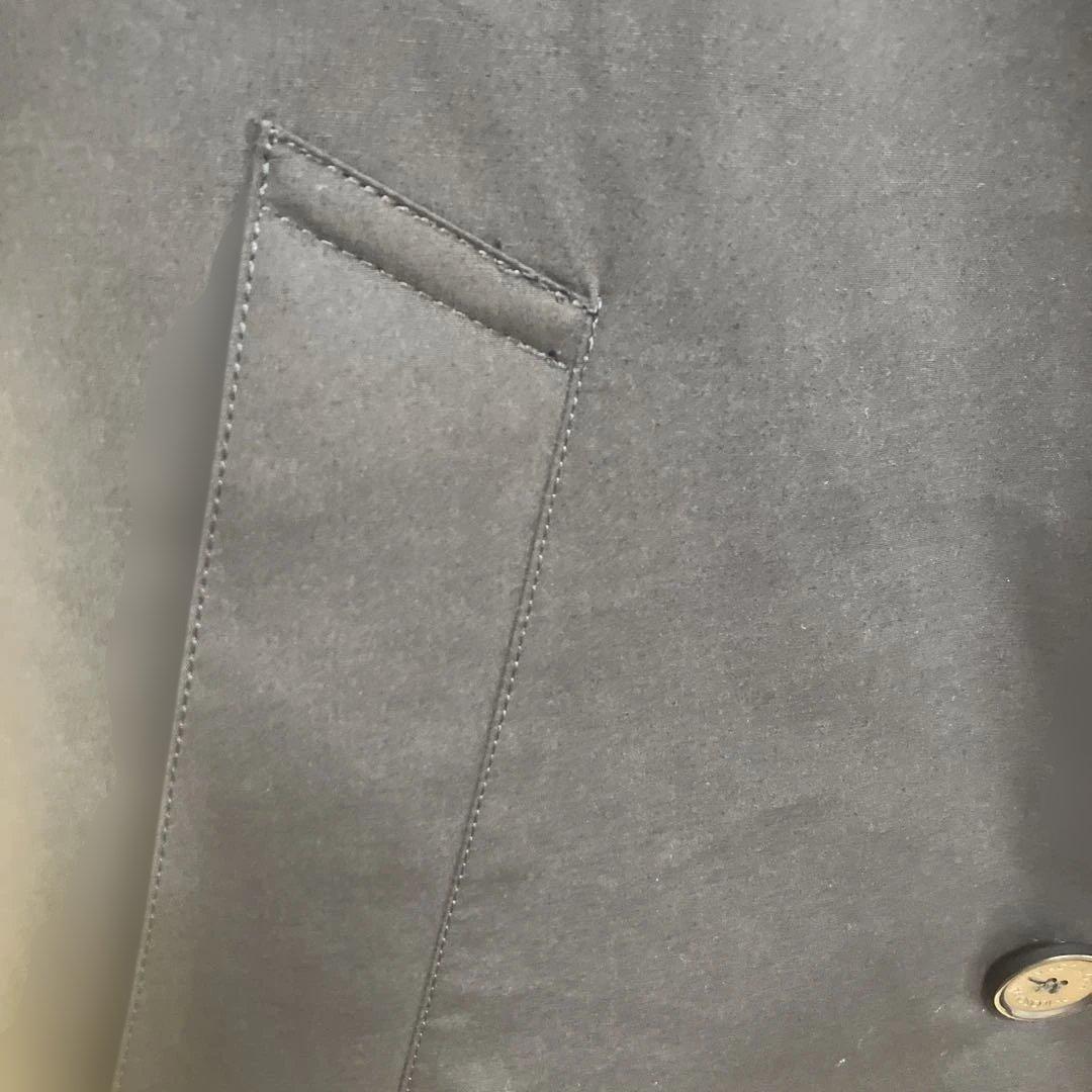 【極美品】名作　ゴム引き　ステンカラーコート　マッキントッシュ　ネイビー　ML