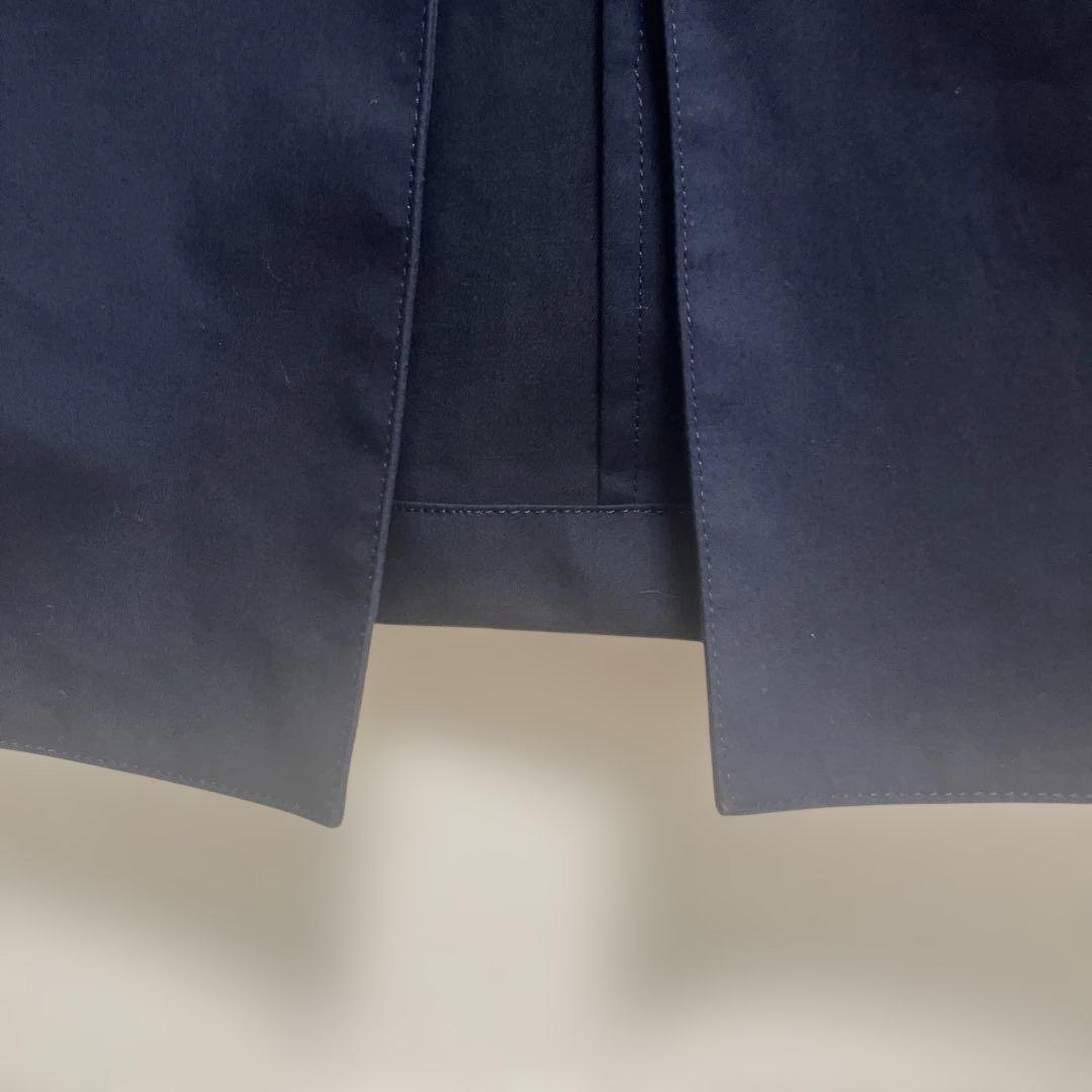 【極美品】名作　ゴム引き　ステンカラーコート　マッキントッシュ　ネイビー　ML