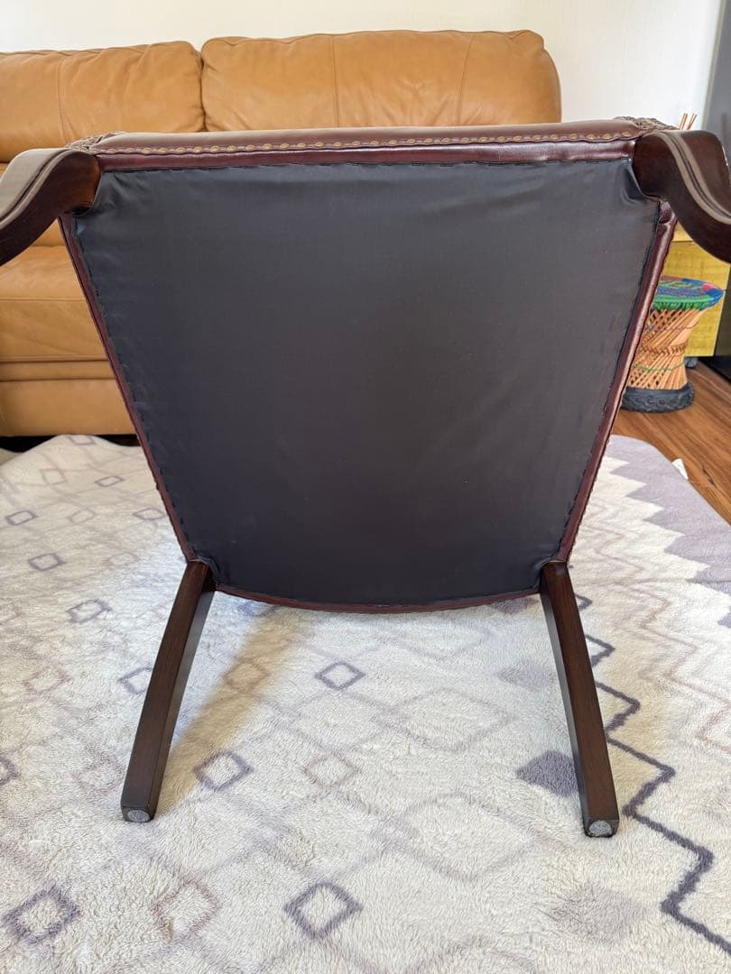 【英国ヴィンセントチェア】ラウンジチェア（ブラウン）アンティークテイスト