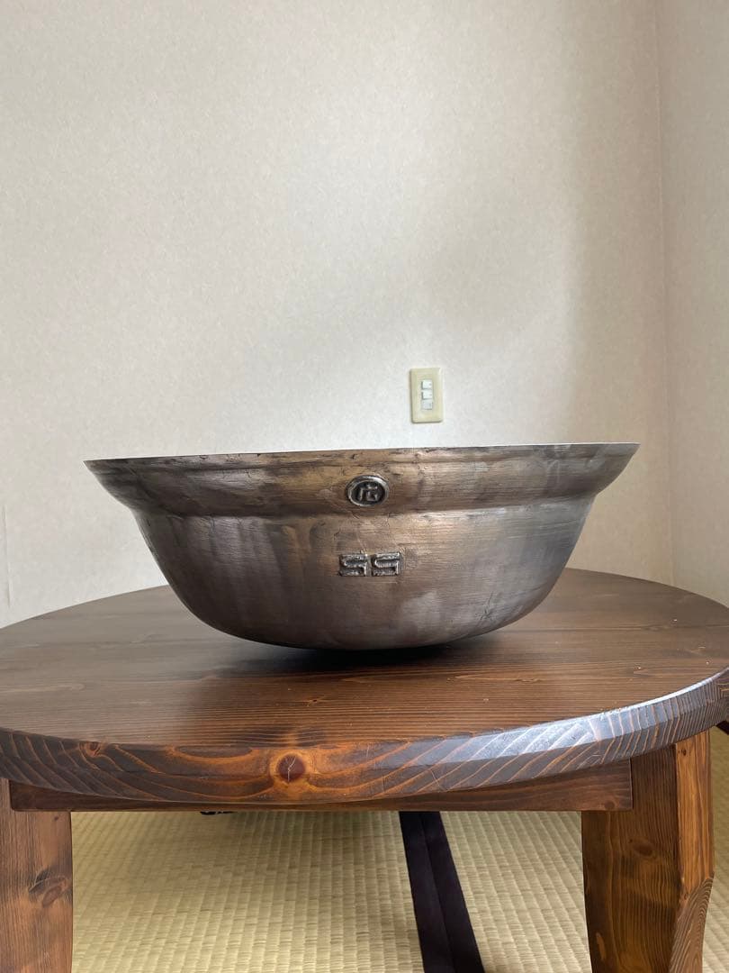 鋳物　平釜　羽釜