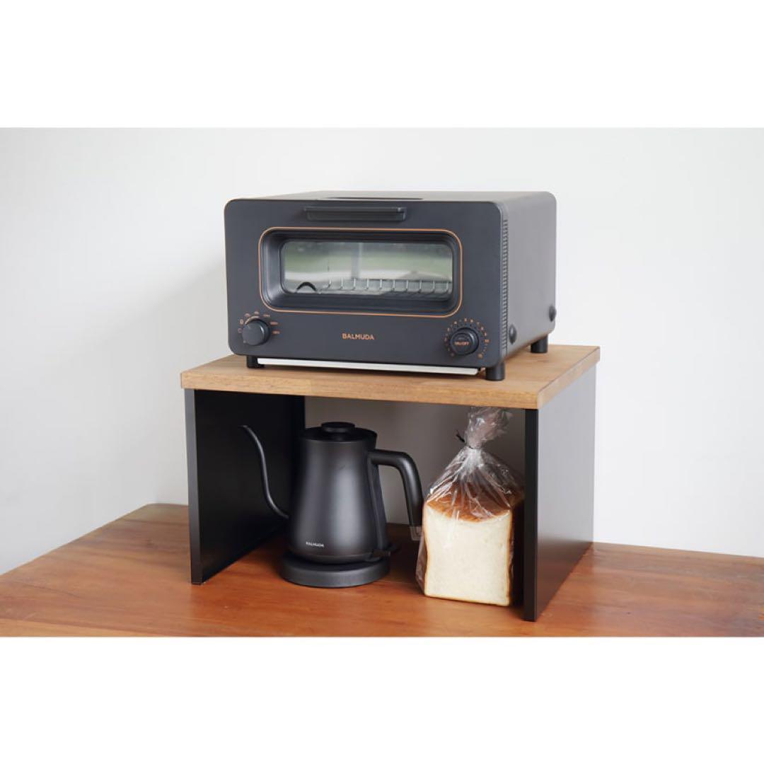 ブラック　キッチンラック　キッチン上ラック　木製ラック 幅60 ブラック