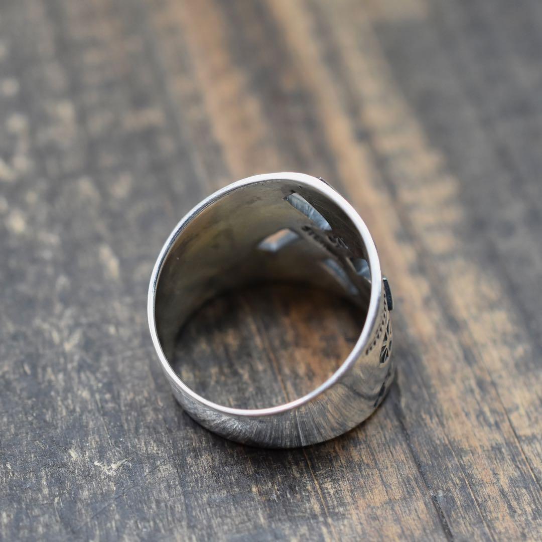 20号 シルバー925 カットアウト スワスティカ 卍 インディアンジュエリー