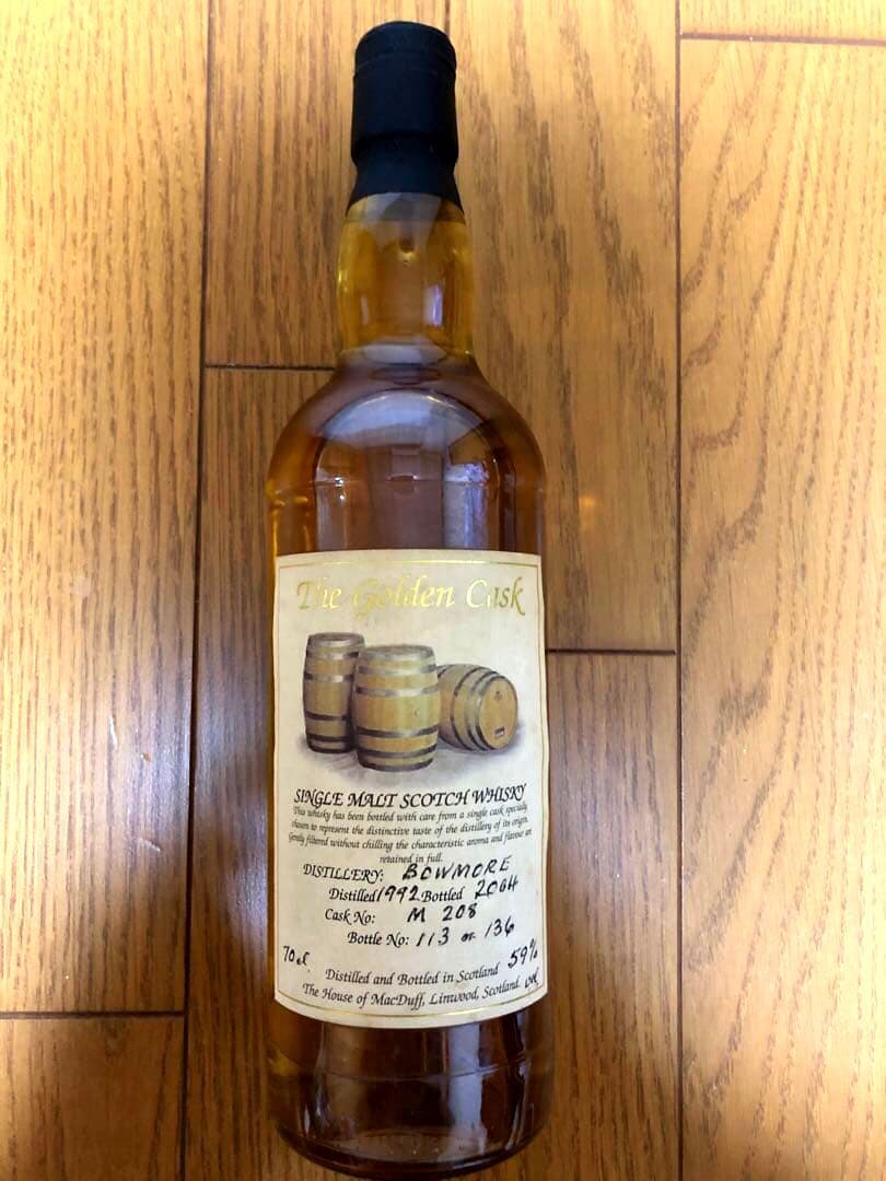 ボウモア12年The Golden Cask 1992 700ml 59%