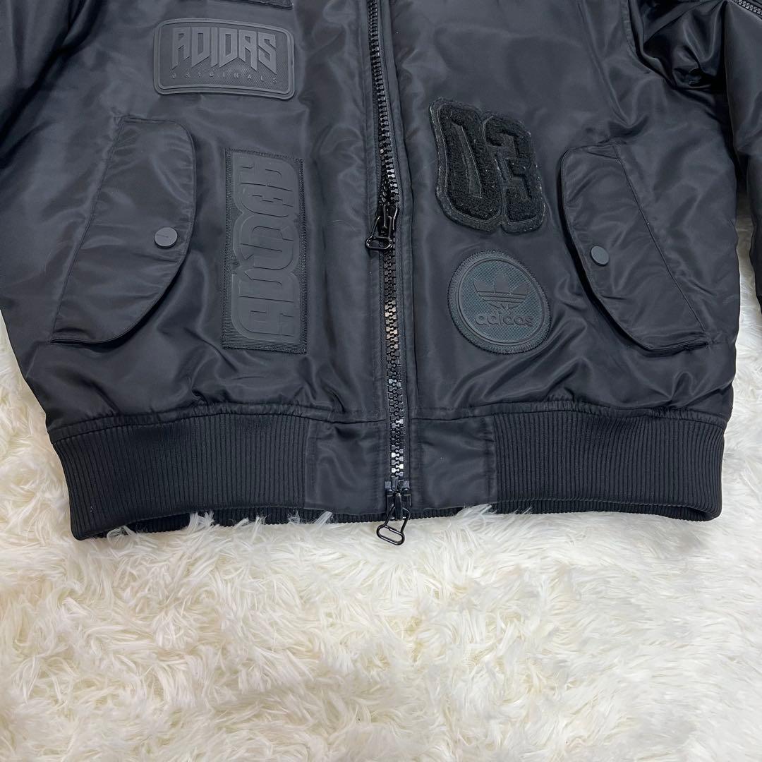 adidas アディダス MA-1 ボンバージャケット ワッペン M ブラック