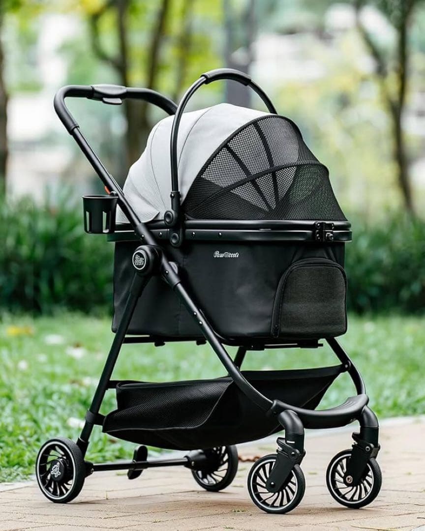 【限定1】ペットカート キャリーカート 分離型 4輪 折りたたみ耐重15kg