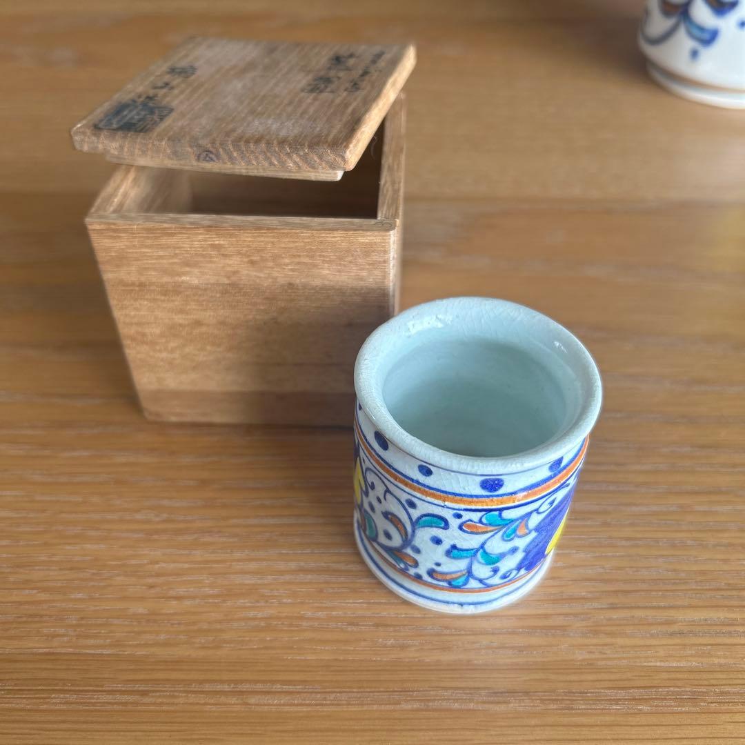 【阿蘭陀】　オランダ写し　急須　蓋置　杓立　 タバコの葉　唐草模様　時代