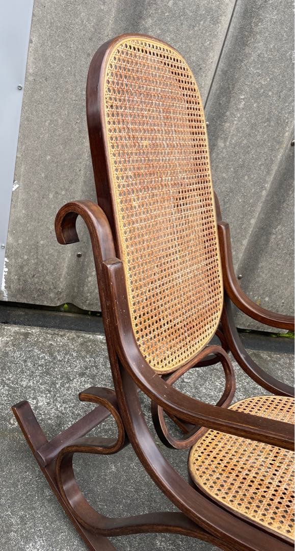 ビンテージ/ラタン/籐家具/曲木/ロッキングチェア/アームチェア/チェア/椅子