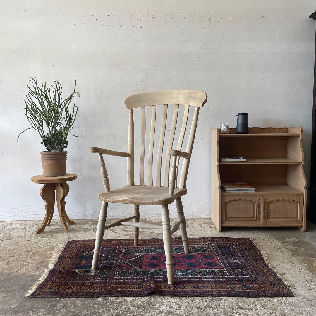 ビンテージ ハイバックアームチェア カフェ アームチェア 剥離