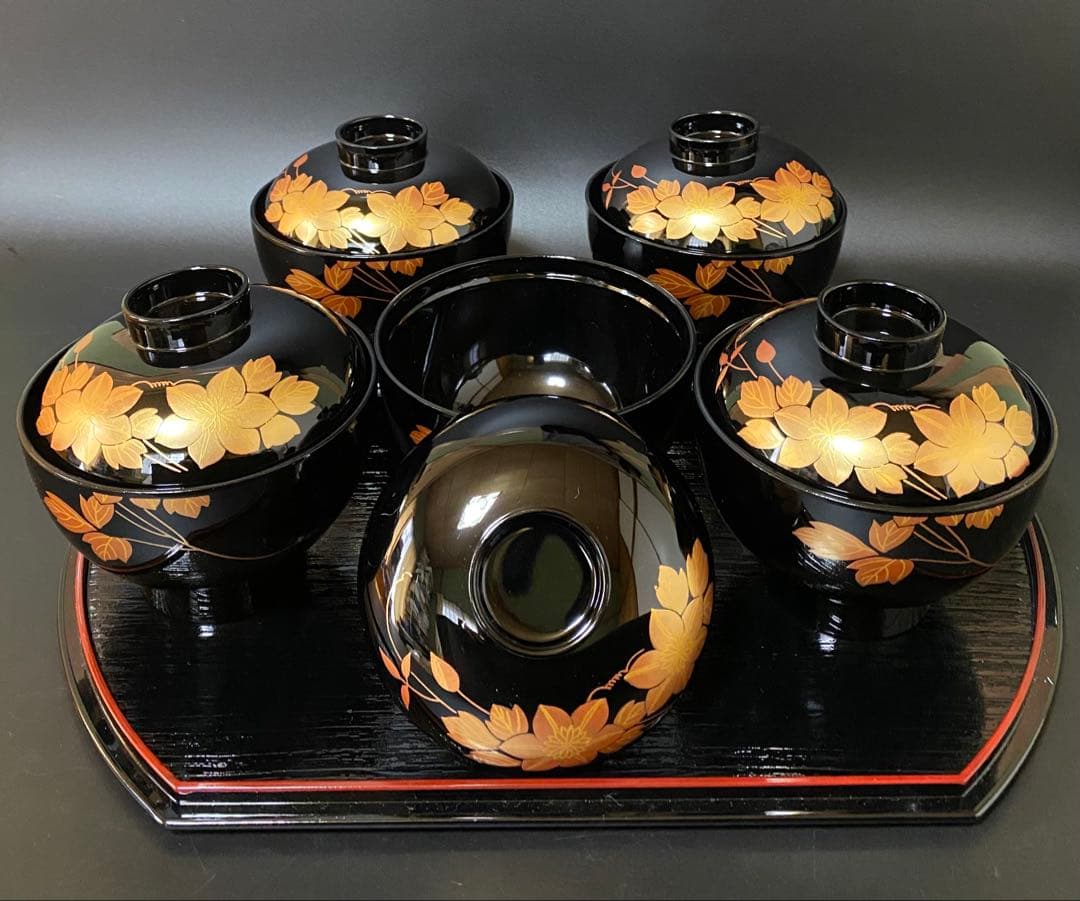 【未使用品】吸い物椀　乙造作　本漆仕上　吸物椀　汁椀　和食器