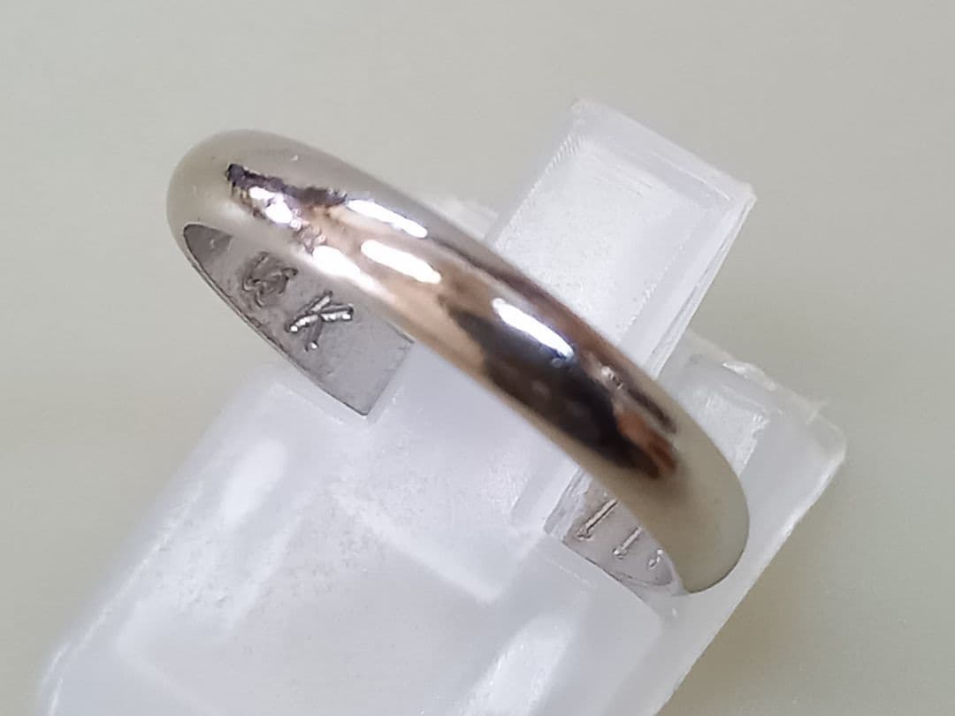 指輪　Pt1000　甲丸　プラチナ　リング