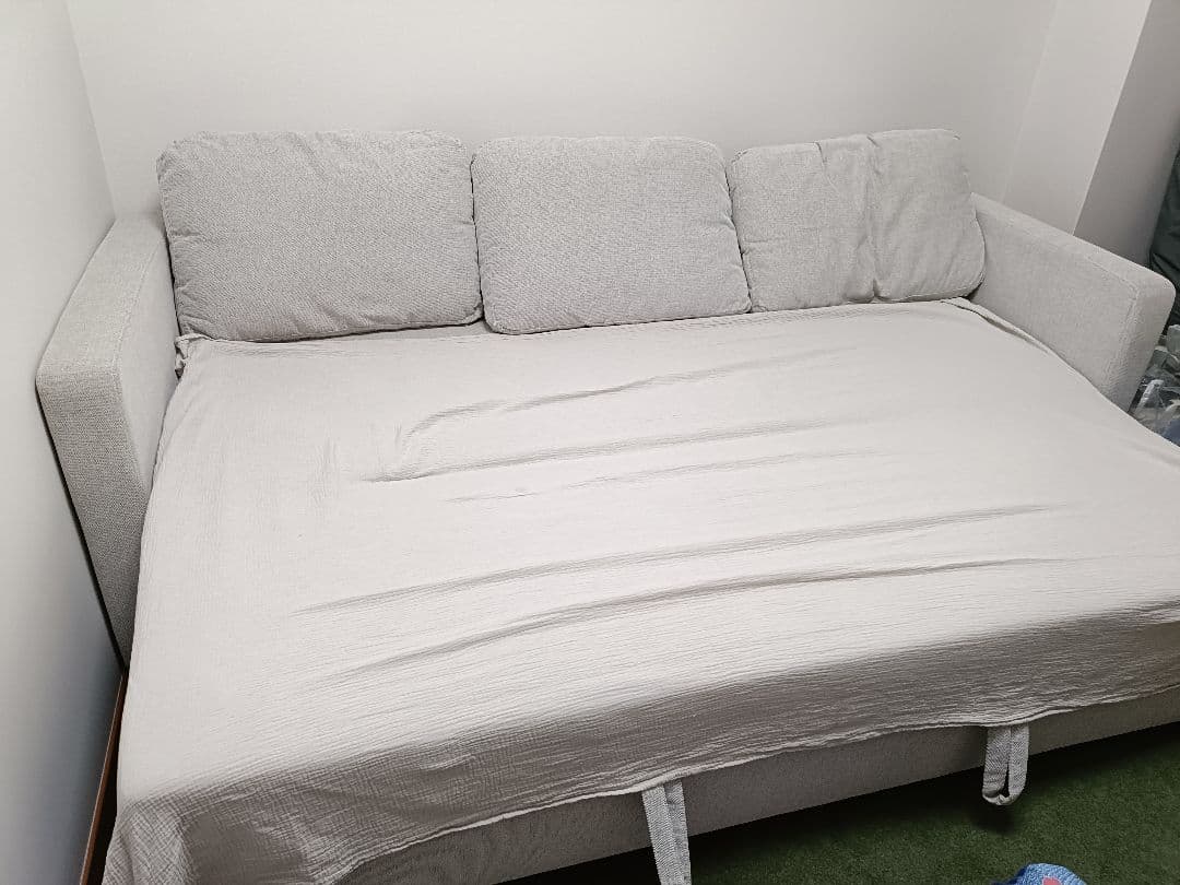 【週末セール中】ニトリ 布張りカウチソファーベット(ノアーク2 GY)