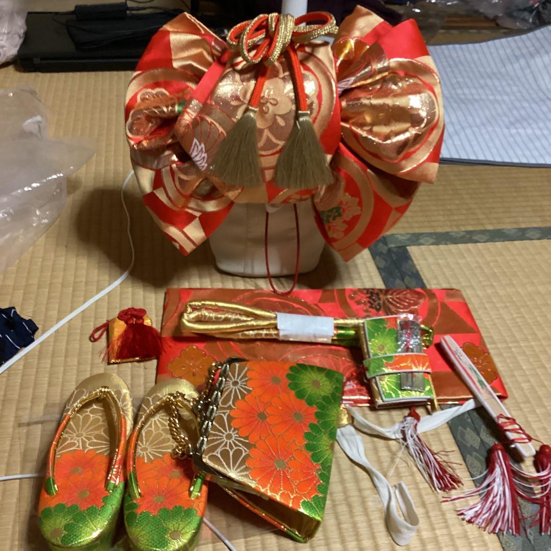 七五三7歳用　フルセット　帯幅18センチ　草履21センチ