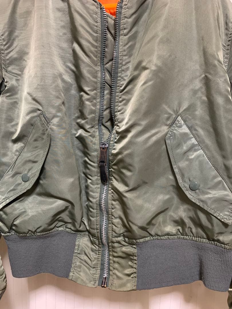 ALPHA. MA1. 90s. MADE. IN. USA カーキーMサイズ