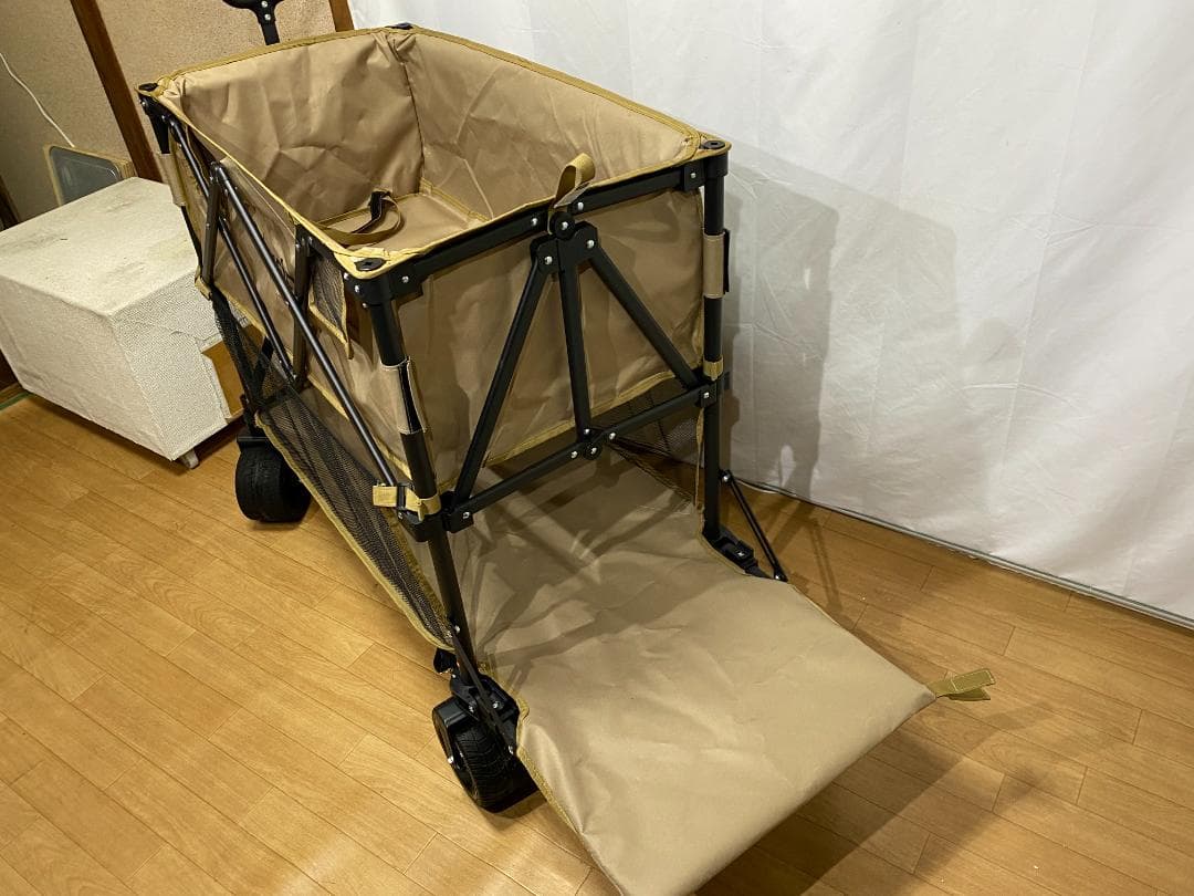 Lysin 折りたたみキャリーワゴン2段タイプ　 ベージュ