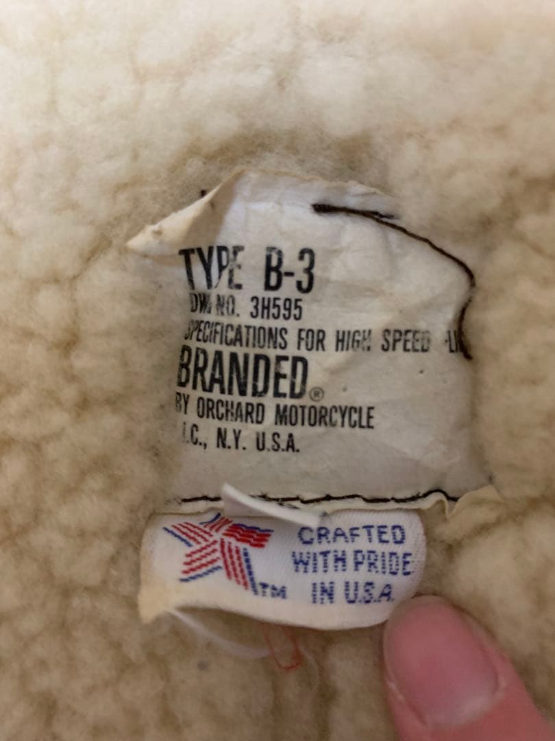 USA製 古着 B-3 ムートンフライトジャケット サイズ36