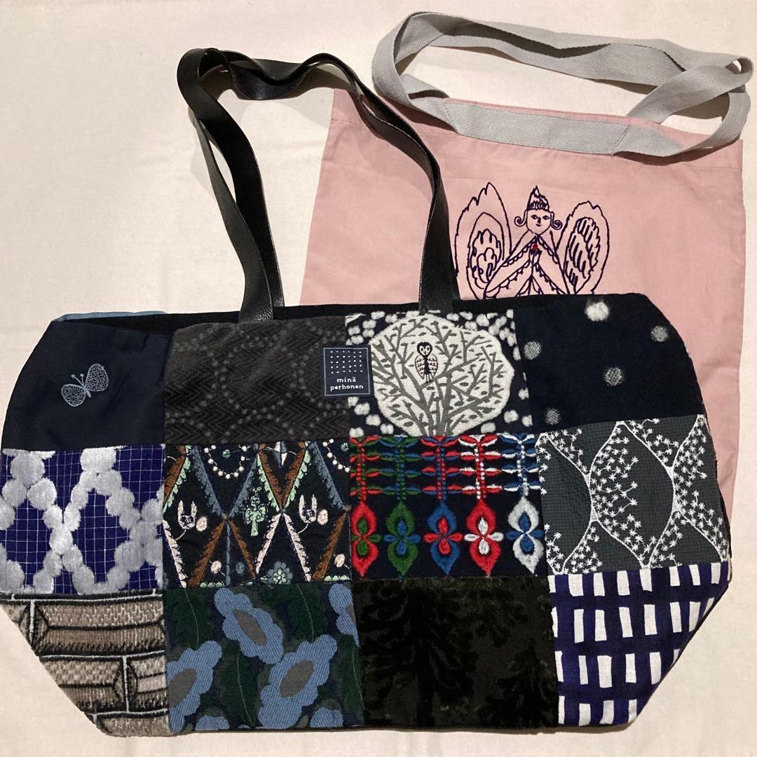 ミナペルホネン　ピースバッグ　ワンマイルバッグ　タンバリン　シンフォニー