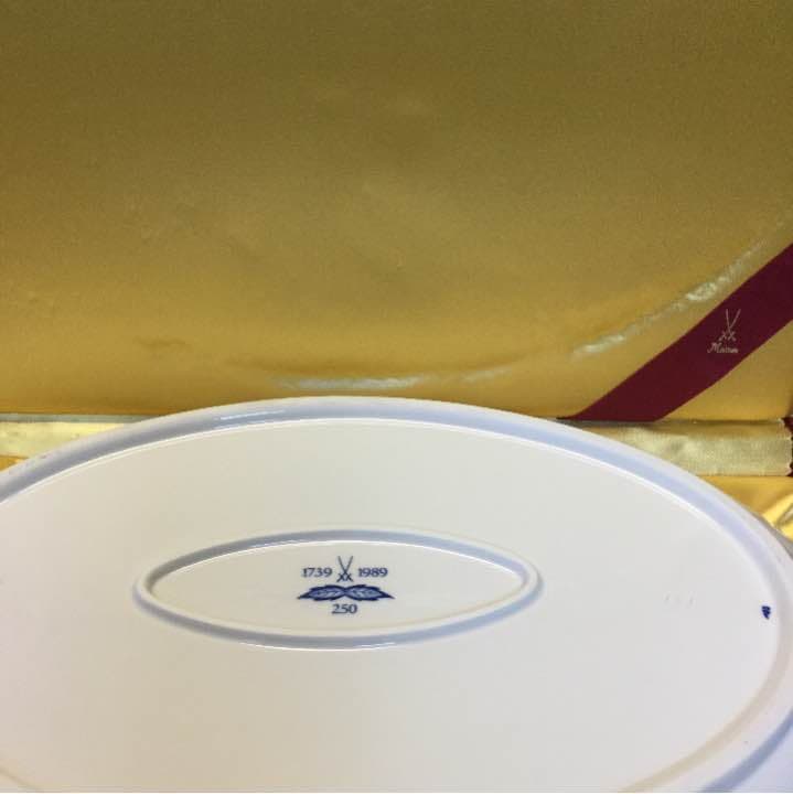 マイセンブルーオニオン オーバルプラター 35×26cm