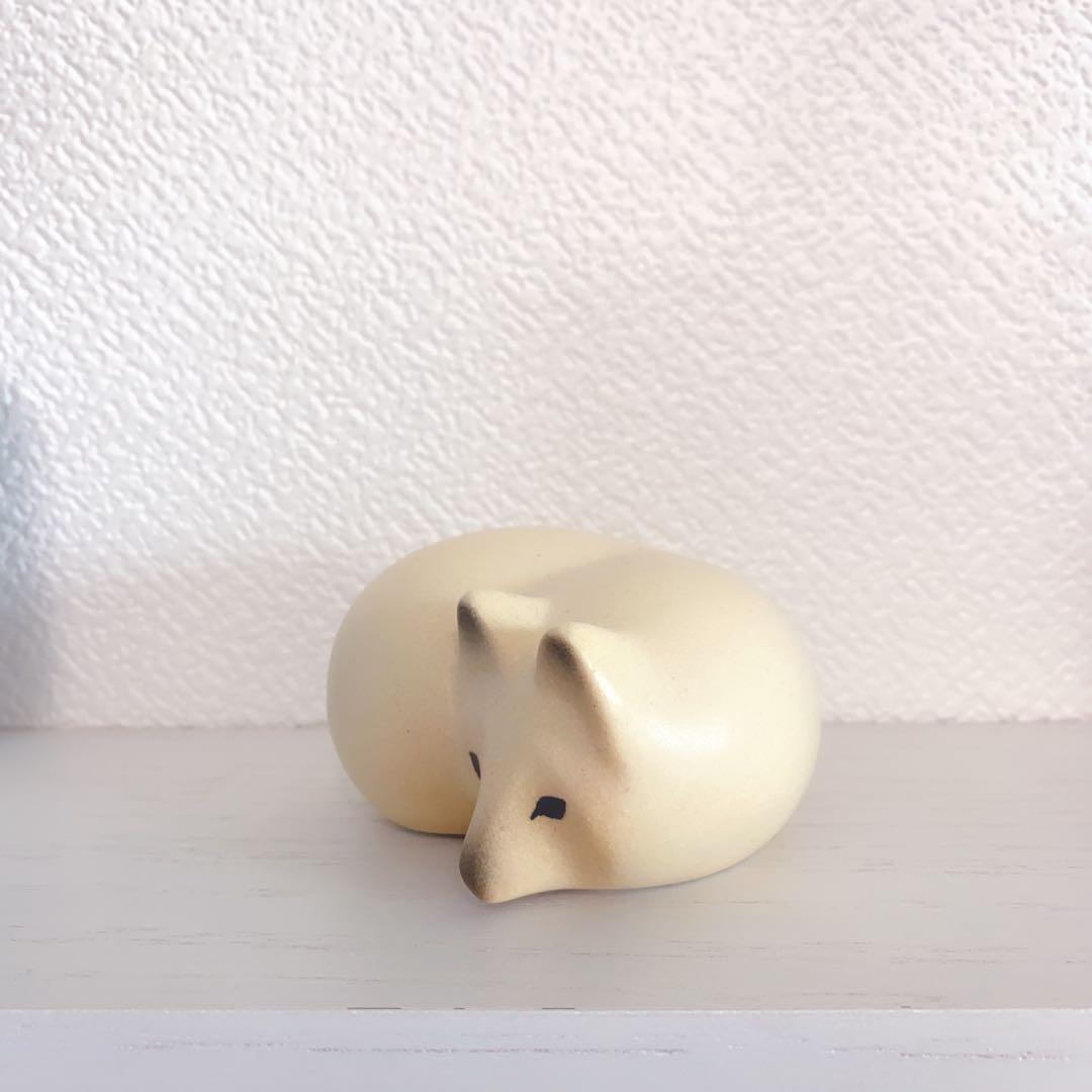 【新品　未使用】Lisa Larson(リサ・ラーソン)雪の中のフォックス ミニ