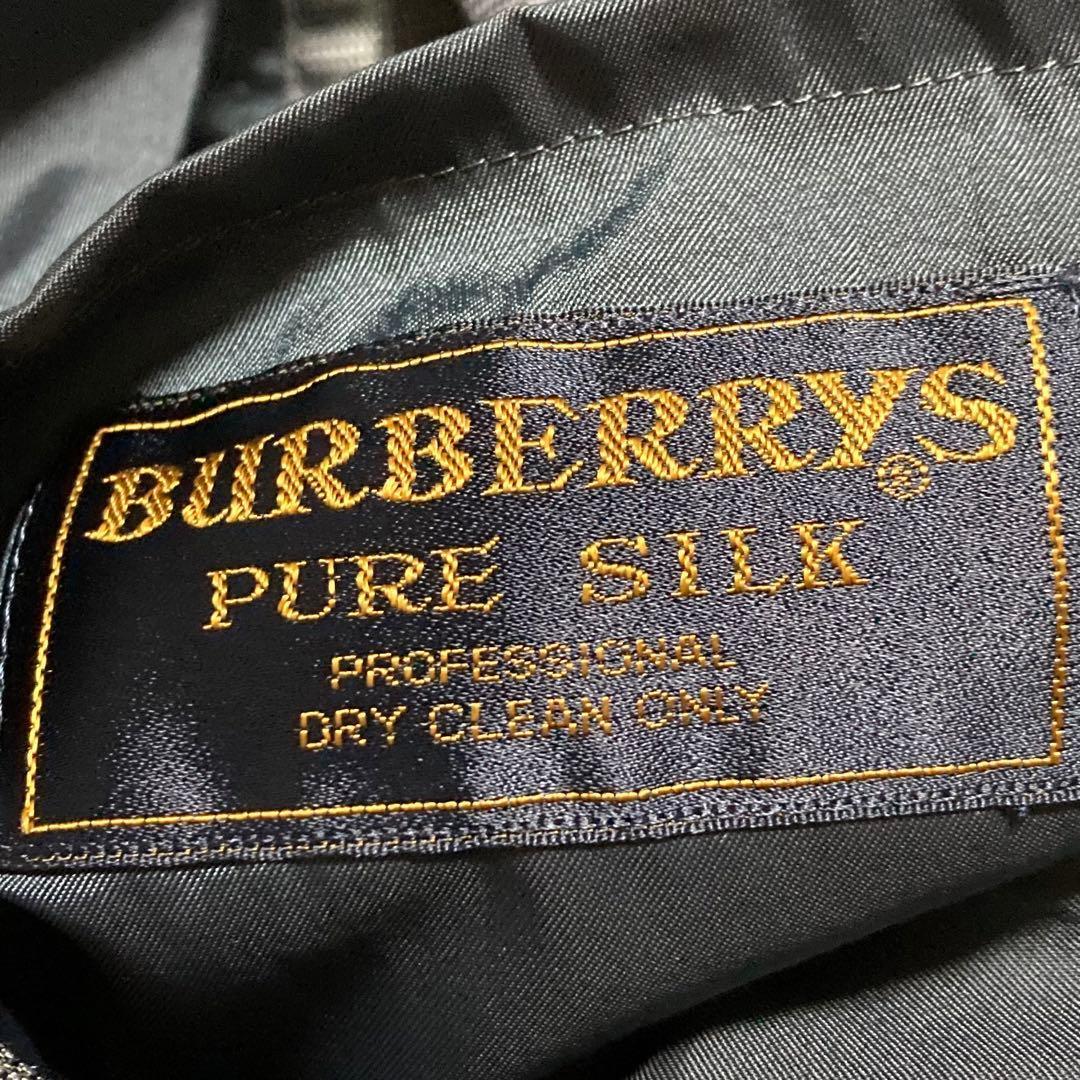 希少　バーバリーズ　ステンカラーコート　プレステージコレクション　シルク100%