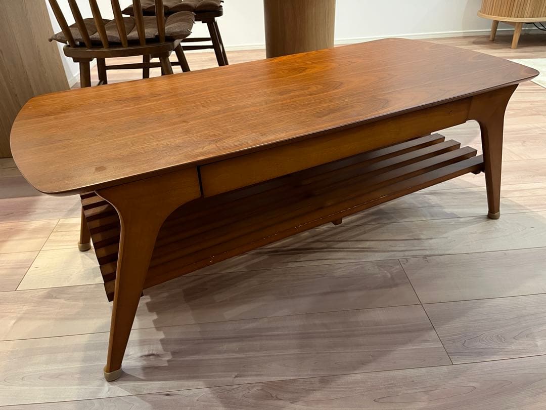 【1月で出品終了】ローテーブル 木製 引き出し 引出し付きウッドDoris