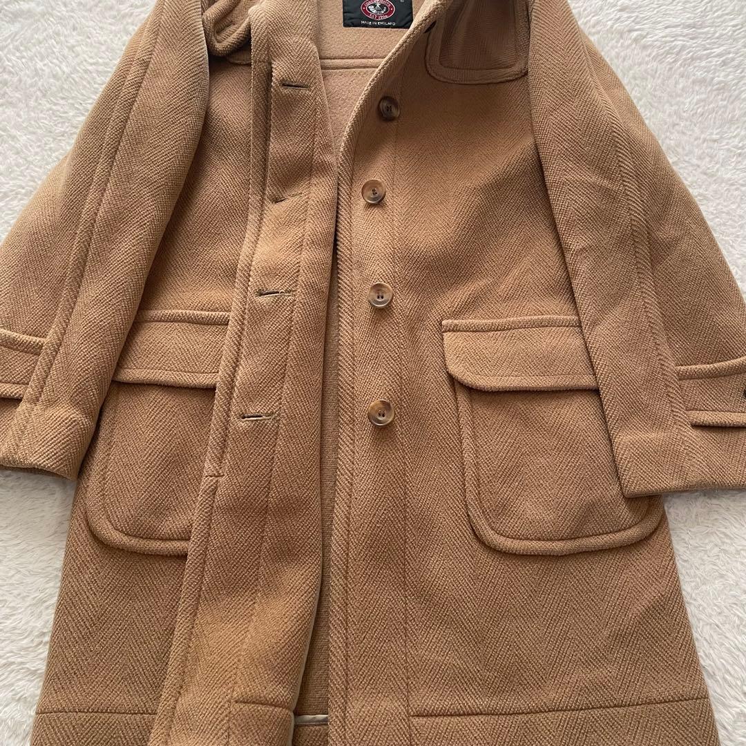 美品✨インバーティア　ダッフルコート　ヘリンボーン　ベージュ　比翼　M相当