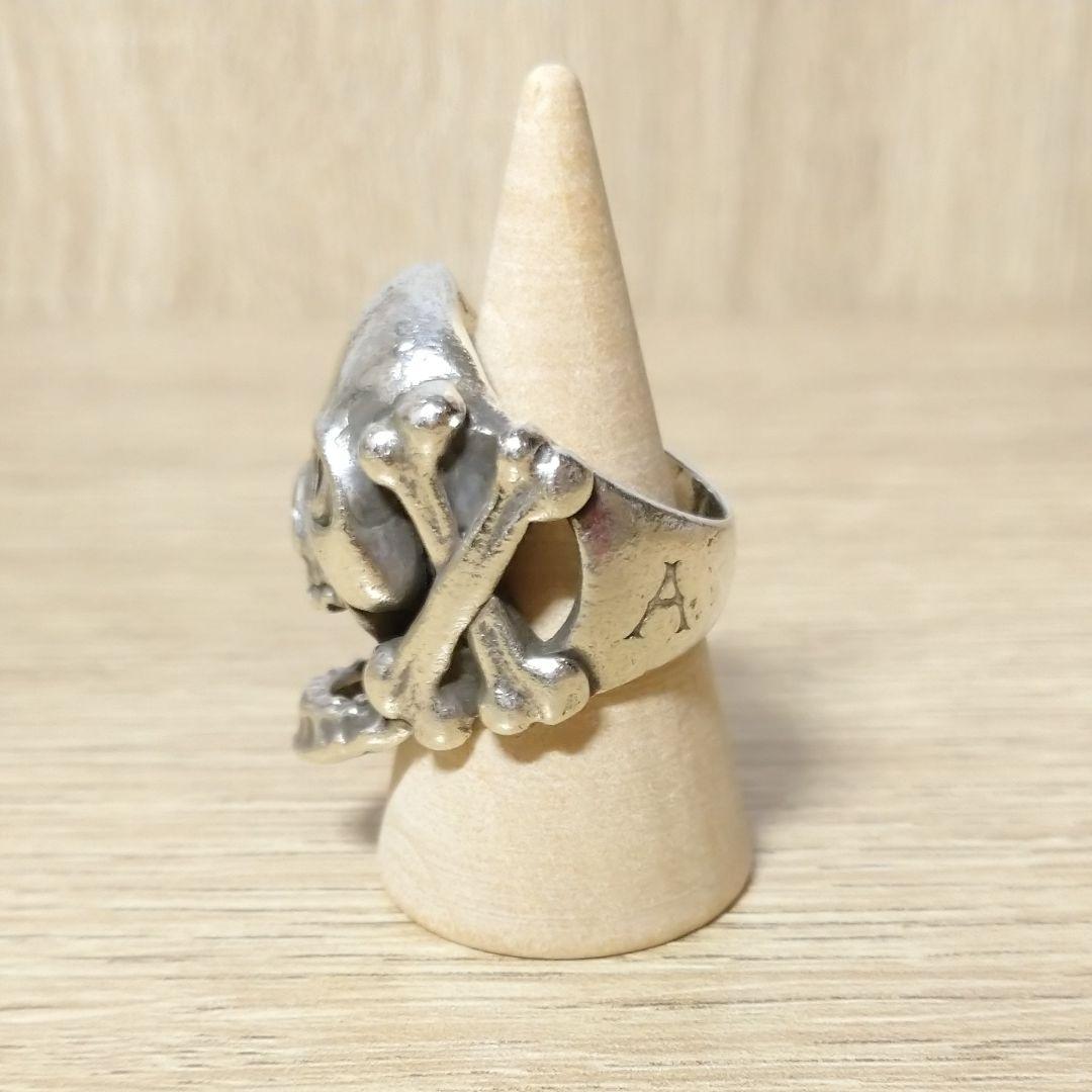 アナザーヘブン シルバー 925 リング 約17号 クロス スカル ジルコニア