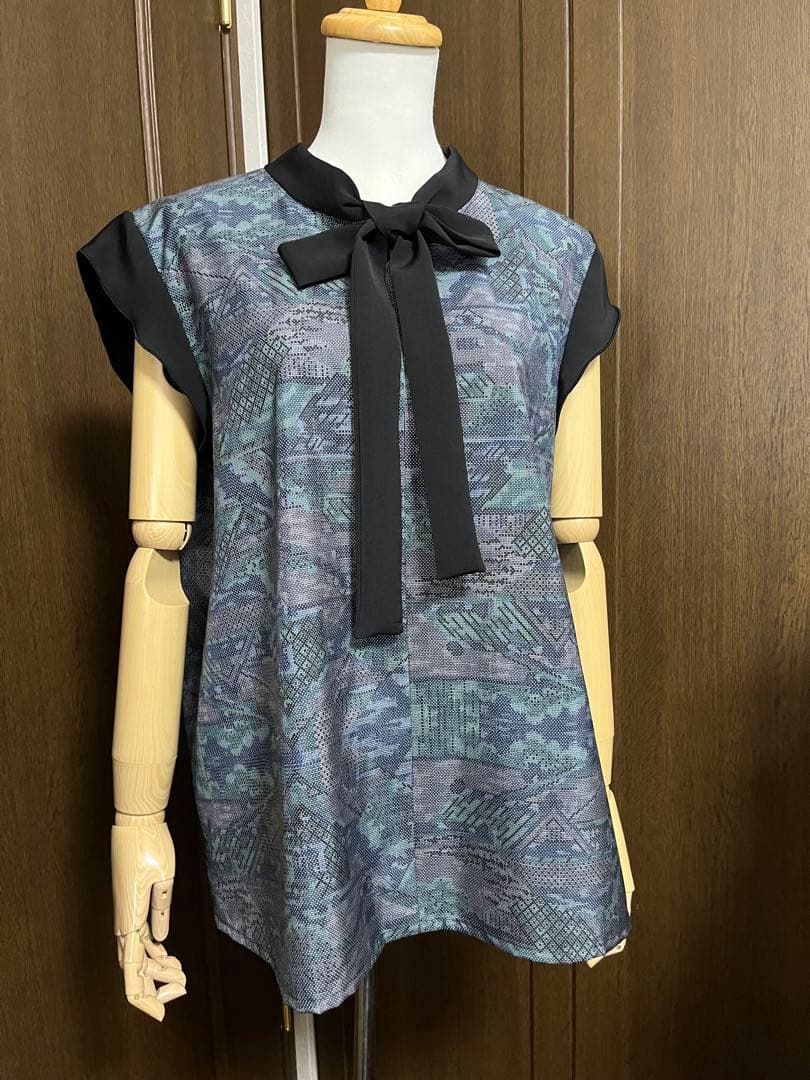 みふた様、専用【738】リボンブラウスグリーン系【739】リボンブラウス青、紫系