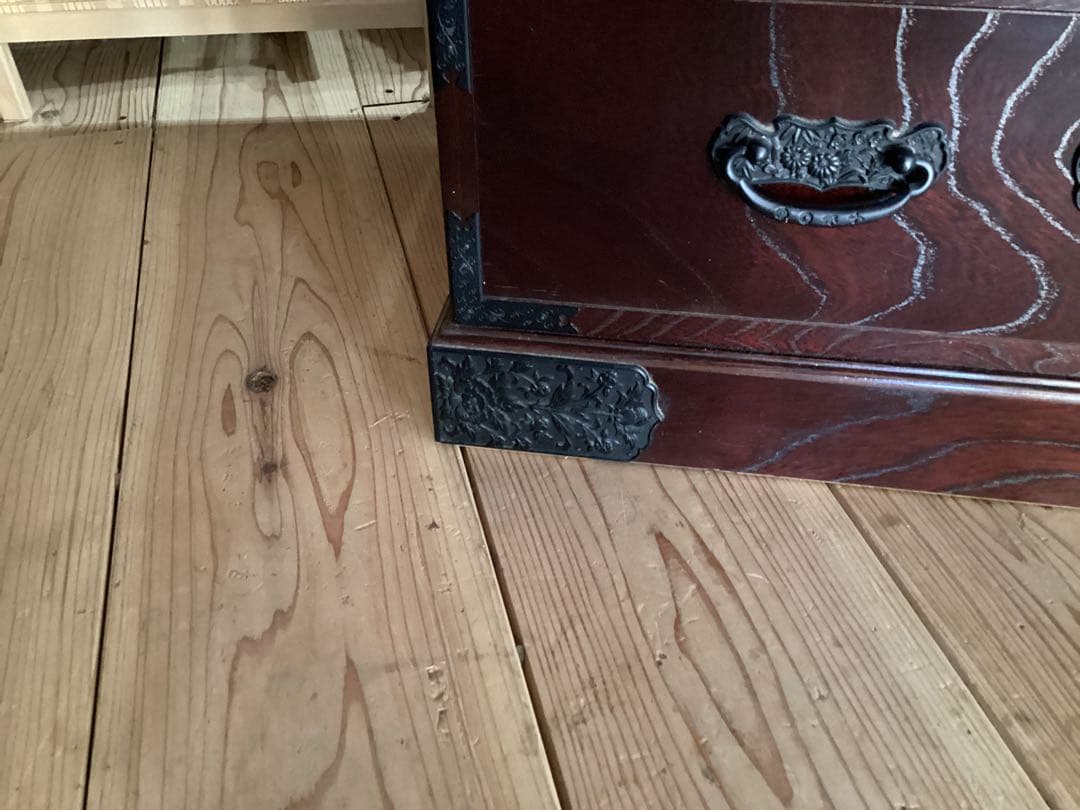 [智花] 時代箪笥　民芸箪笥　装飾金具　整理箪笥