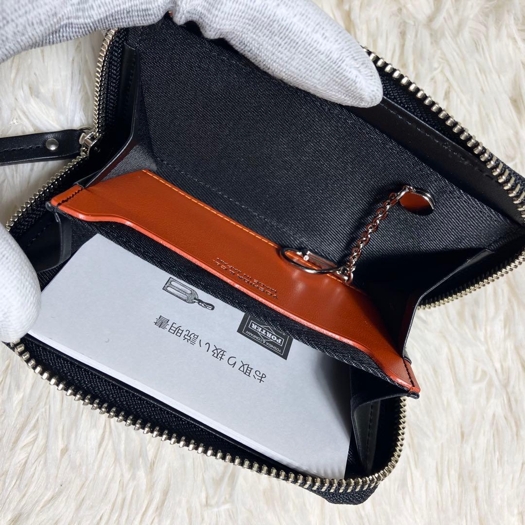 【未使用】ポーター ケース 総柄 ラウンドジップ