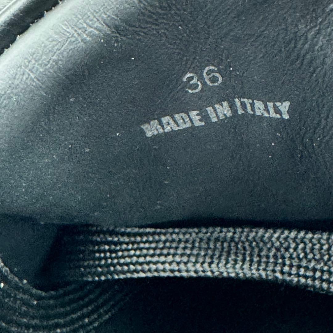 新品✨VERSACE ローカットスニーカー　レザー　ブラック　ロゴマーク