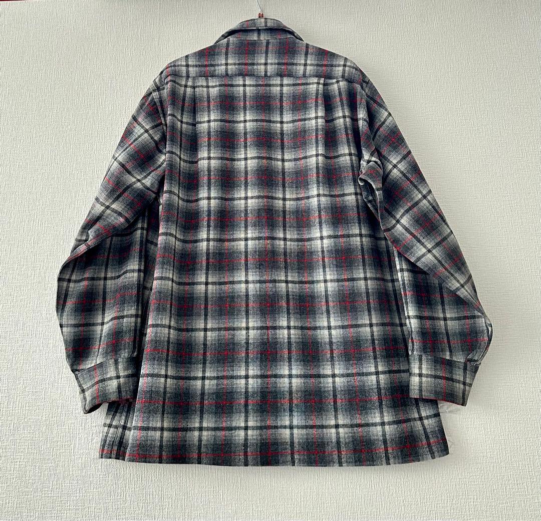 超スペシャル 60s ペンドルトン オンブレ チェック シャツ M 黒白