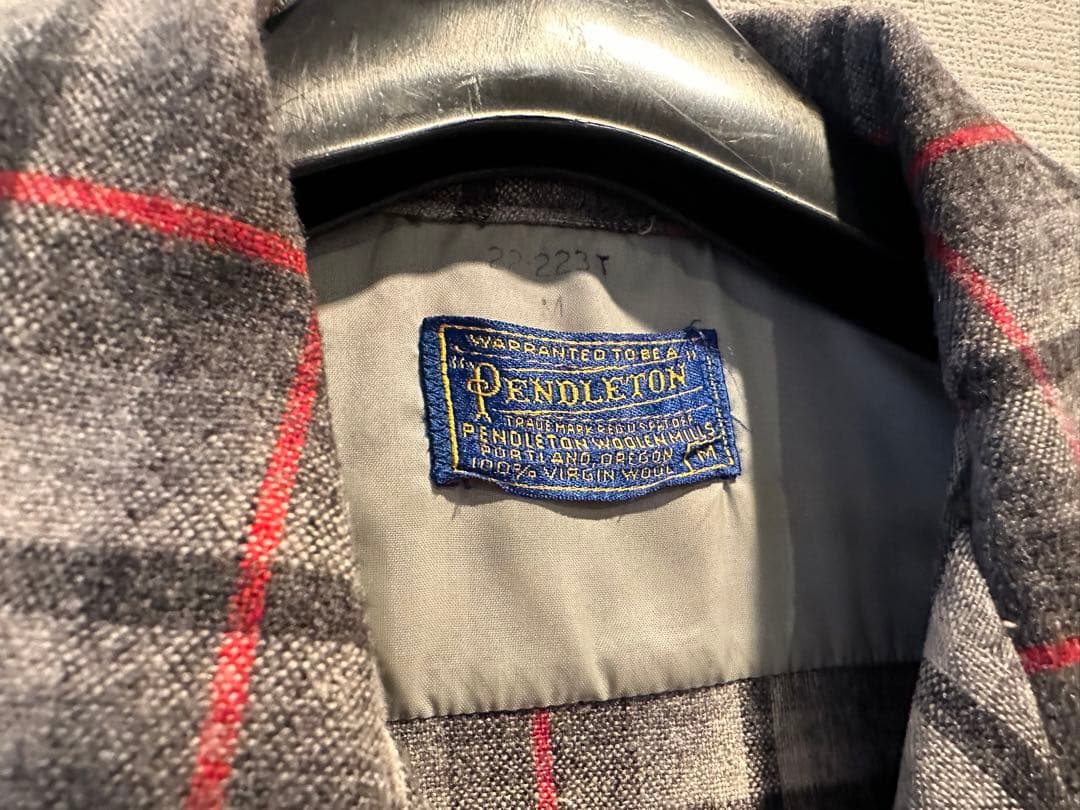 超スペシャル 60s ペンドルトン オンブレ チェック シャツ M 黒白