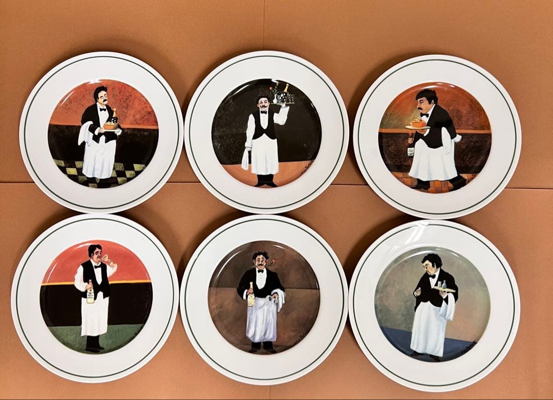 ウィリアムズソノマ プレート 6枚 日本製 ソムリエ柄 未使用 食器