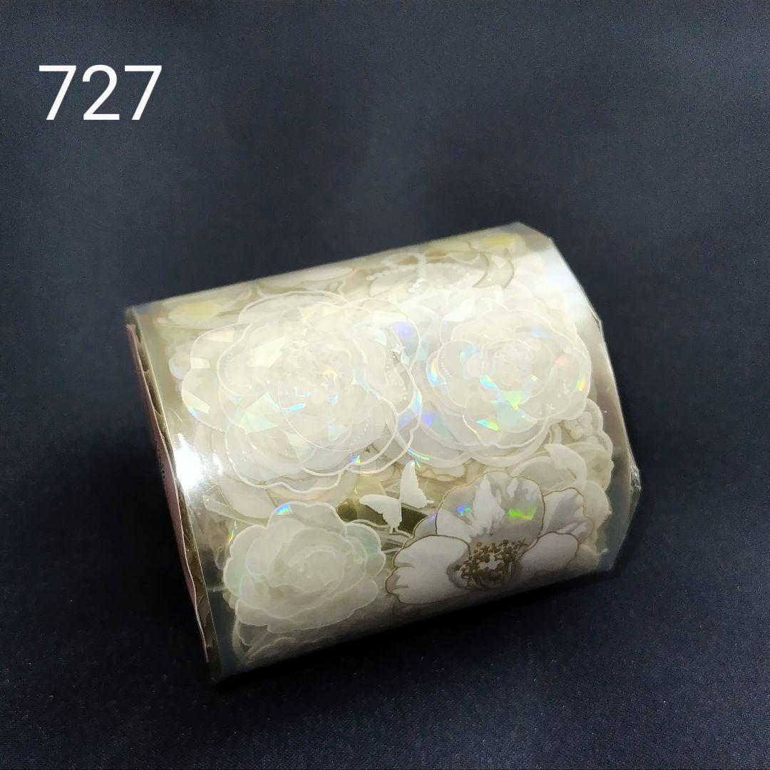 巻売 727★ 海外 マスキングテープ マステ PET 装飾 花 贝壳光