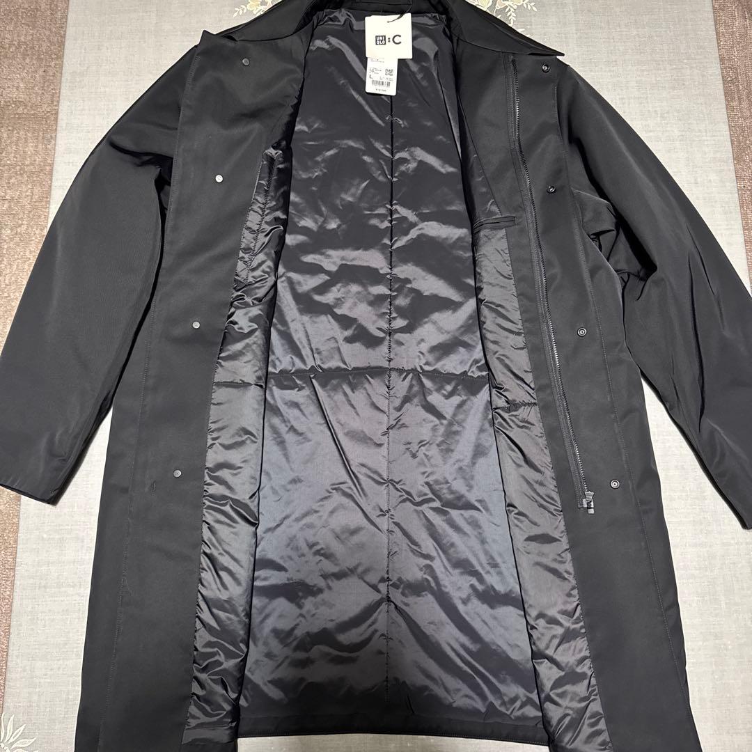 新品 ユニクロC パフテックハーフコート 黒L