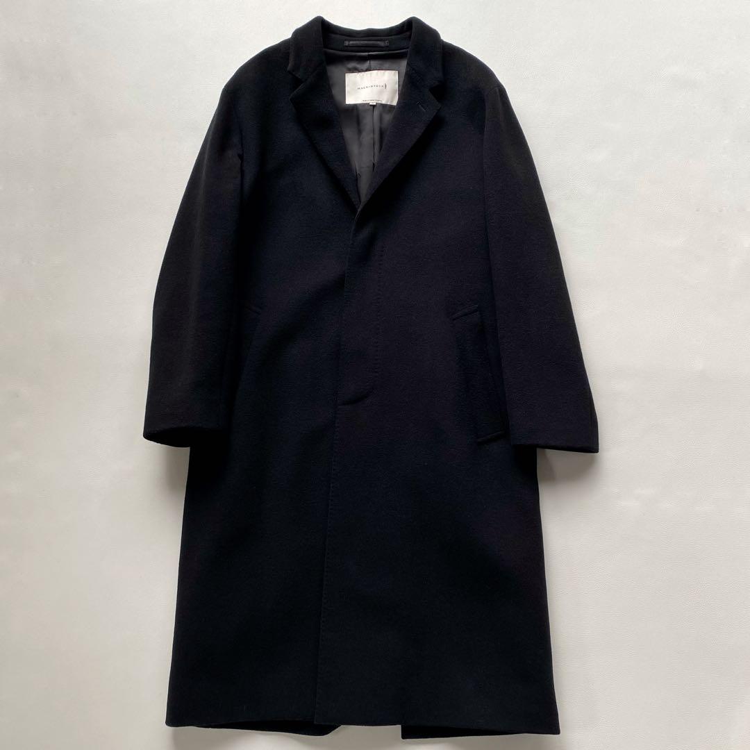 【リラックスフィット】マッキントッシュ ウールメルトン チェスターコート 黒