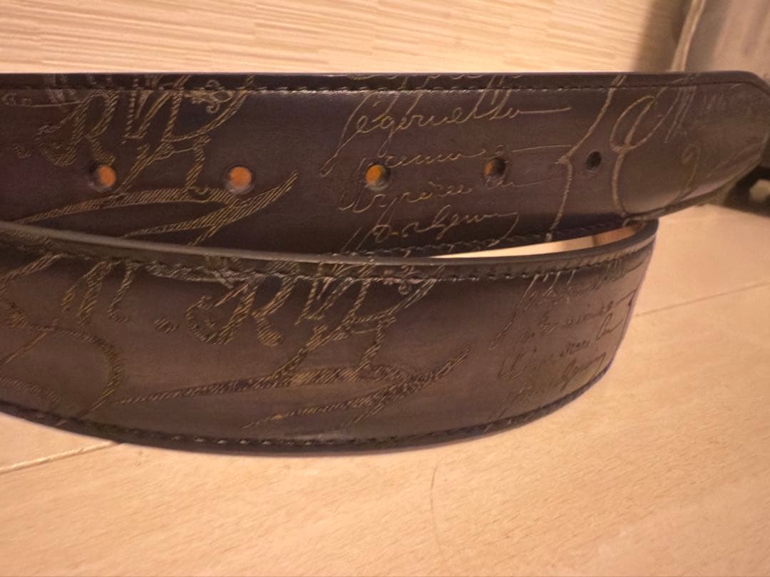 Berluti ベルルッティ カリグラフィ レザーベルト 35mm 美品