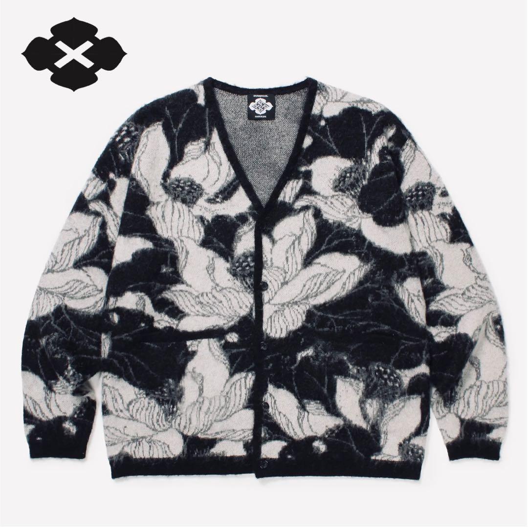 特価✨GAKKIN × BUDSPOOL浮蓮華ジャカードモヘアニットカーディガン