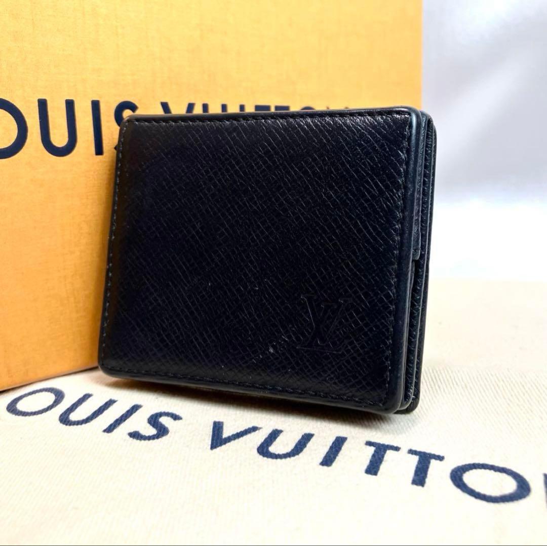 【美品】ルイヴィトン　タイガ　ポルトモネ　ボワット　ケース　ブラック