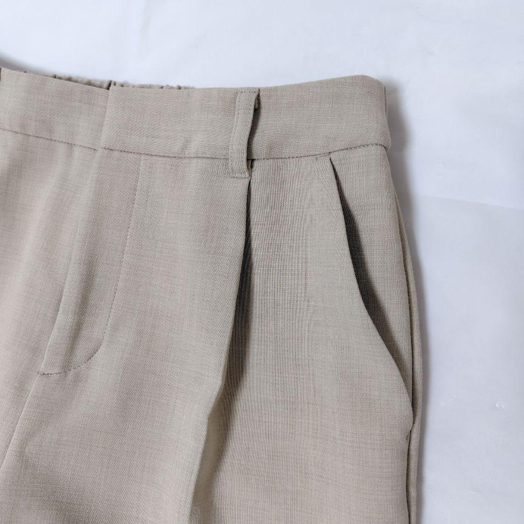 美品 INDIVI 洗える リバー 二重織 ノーカラー ジャケット セットアップ