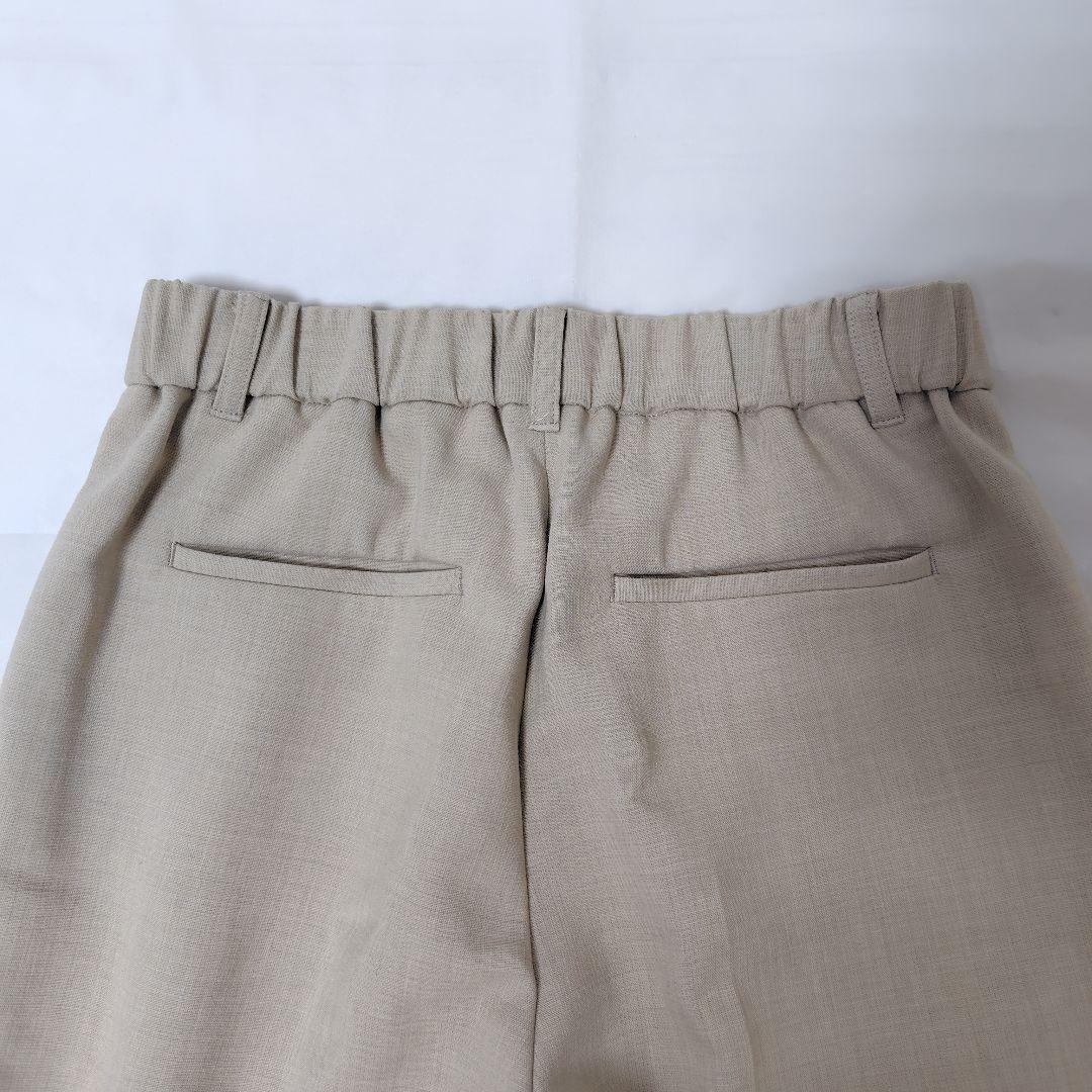 美品 INDIVI 洗える リバー 二重織 ノーカラー ジャケット セットアップ